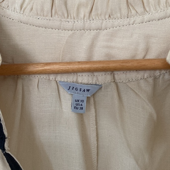 JigSaw Linen-blend Embroidery Maxi Dress size US 6 UK 10 - Picture 5 of 9